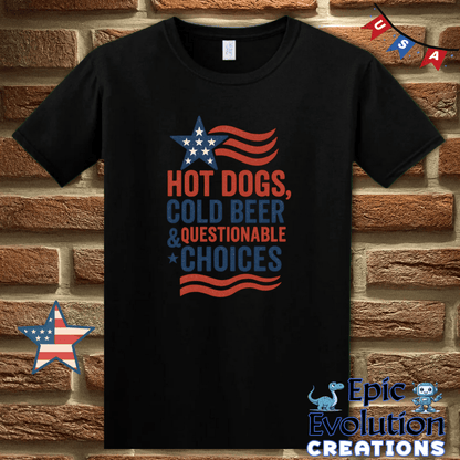 T-Shirt S / Black Funny 4th of July Shirt for Men and Women Epic Evolution Creations