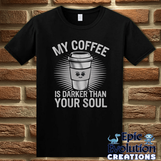 T-Shirt S / Black Funny Coffee T-Shirt for Coffee Lovers Epic Evolution Creations
