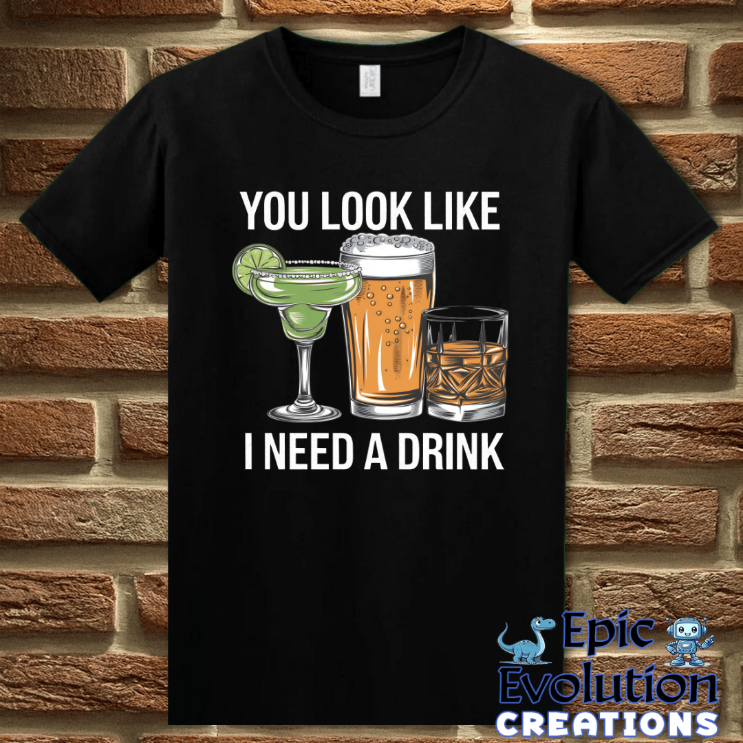 T-Shirt S / Black Funny Drinking T Shirt Epic Evolution Creations