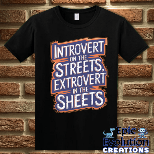 T-Shirt S / Black Funny Introvert T Shirt Epic Evolution Creations