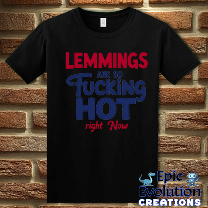 T-Shirt S / Black Funny Lemmings T Shirt Epic Evolution Creations