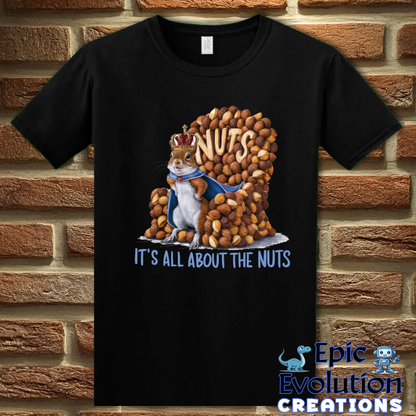 T-Shirt S / Black Funny Squirrel Graphic T-Shirt Epic Evolution Creations