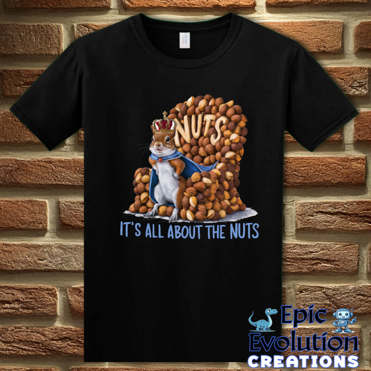 T-Shirt S / Black Funny Squirrel Graphic T-Shirt Epic Evolution Creations
