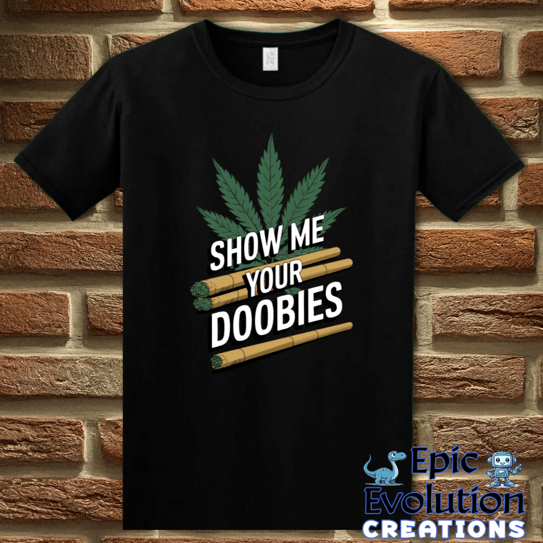T-Shirt S / Black Show Me Your Doobies T-Shirt Epic Evolution Creations