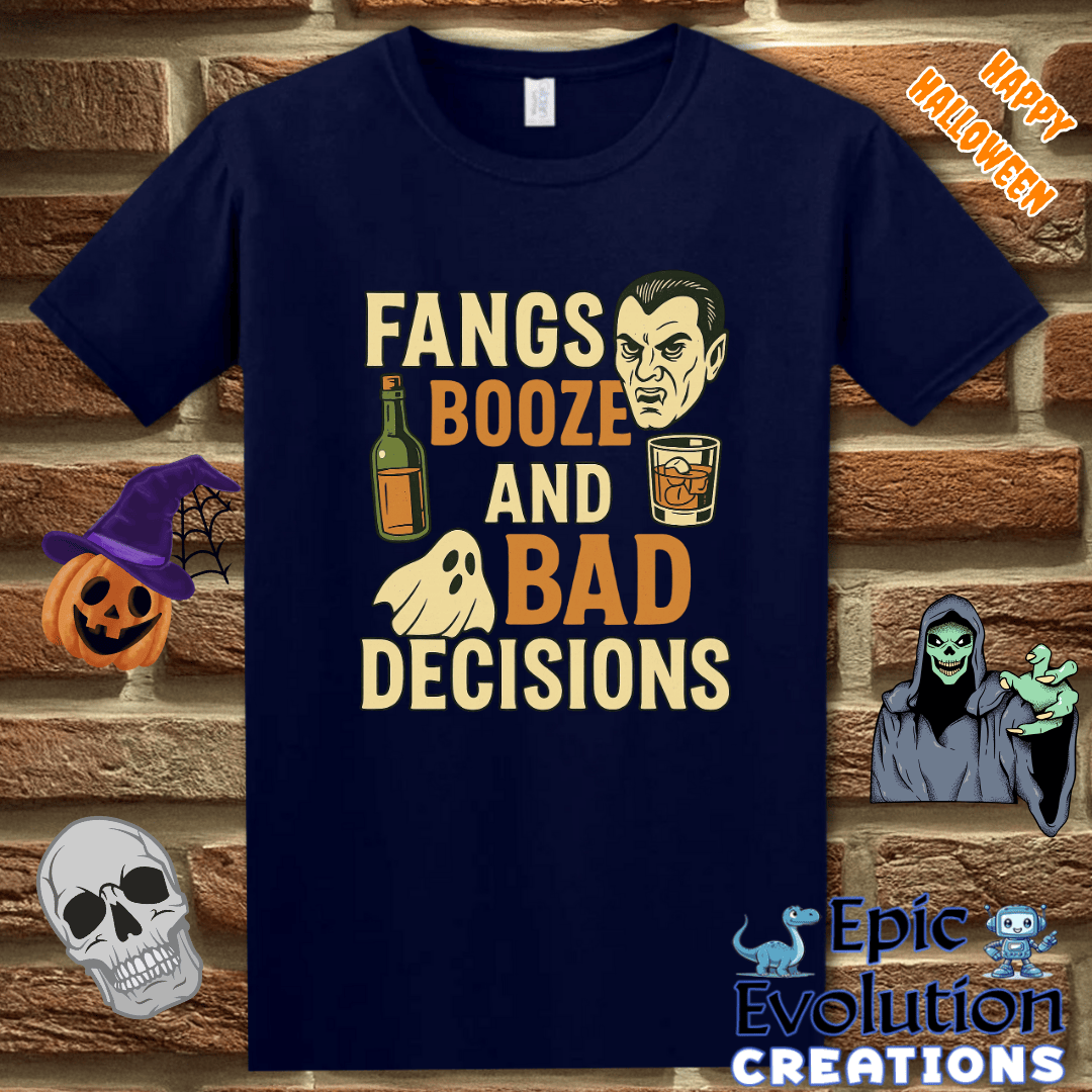 T-Shirt S / Gildan Navy Funny Halloween T-Shirt for Women and Men Epic Evolution Creations