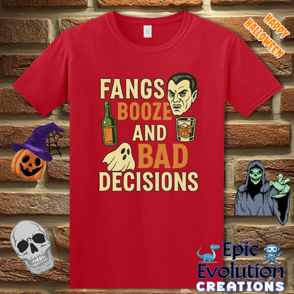 T-Shirt S / Gildan Red Funny Halloween T-Shirt for Women and Men Epic Evolution Creations
