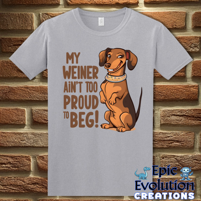 T-Shirt S / Graphite Heather Dachshund Wiener Funny Shirt Epic Evolution Creations