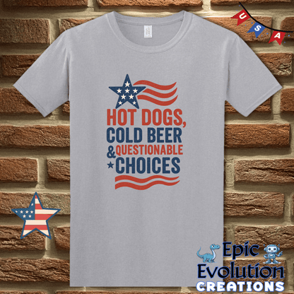 T-Shirt S / Graphite Heather Funny 4th of July Shirt for Men and Women Epic Evolution Creations