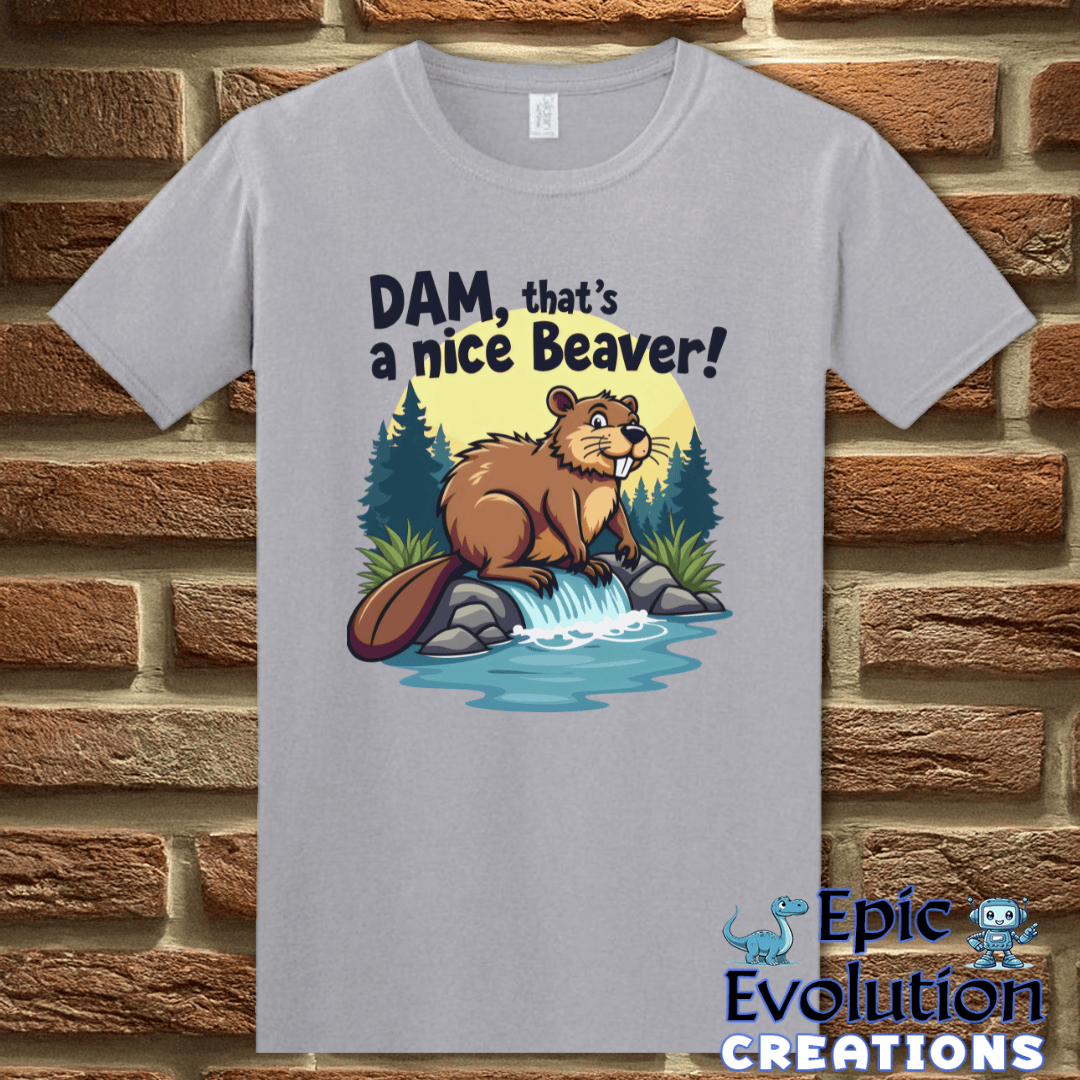T-Shirt S / Graphite Heather Funny Beaver Graphic Shirt Epic Evolution Creations