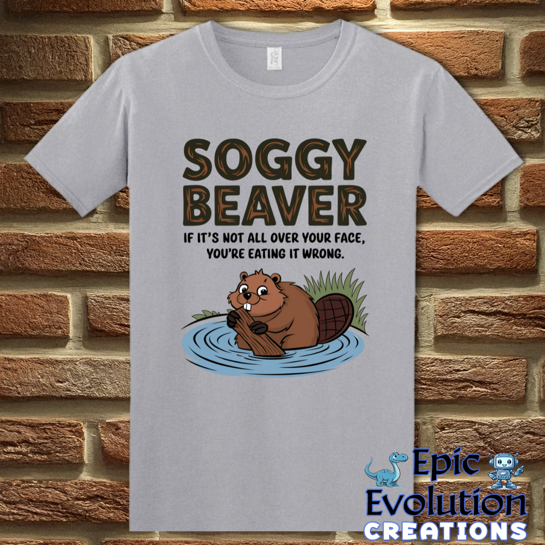 T-Shirt S / Graphite Heather Funny Beaver Graphic T-Shirt Epic Evolution Creations