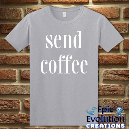 T-Shirt S / Graphite Heather Funny Coffee Addict T Shirt Epic Evolution Creations