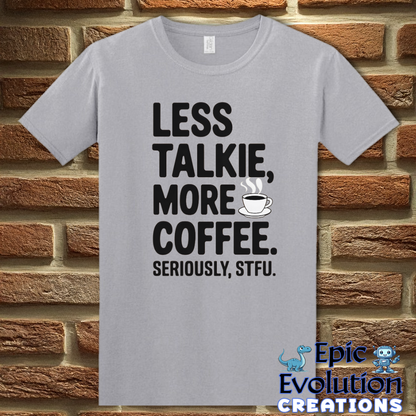 T-Shirt S / Graphite Heather Funny Coffee Shirt for Coffee Lovers Epic Evolution Creations