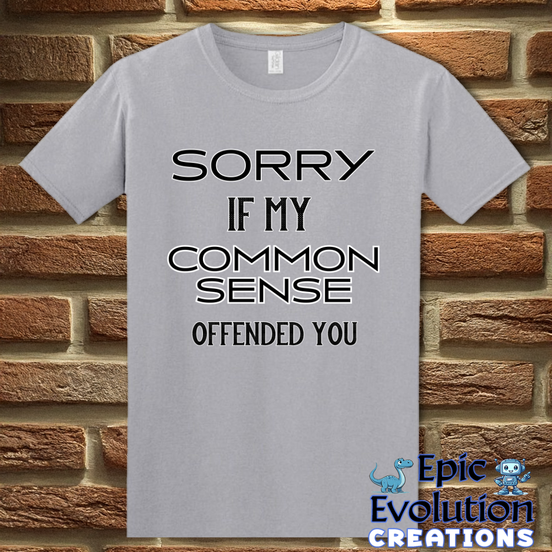 T-Shirt S / Graphite Heather Funny Common Sense T Shirt Epic Evolution Creations