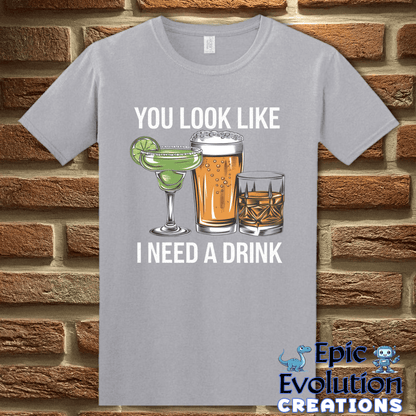 T-Shirt S / Graphite Heather Funny Drinking T Shirt Epic Evolution Creations