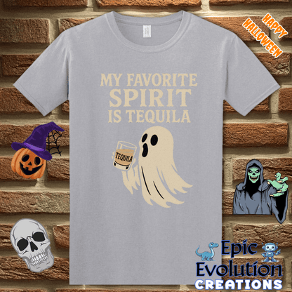 T-Shirt S / Graphite Heather 🍹 Funny Halloween Ghost T-Shirt Epic Evolution Creations