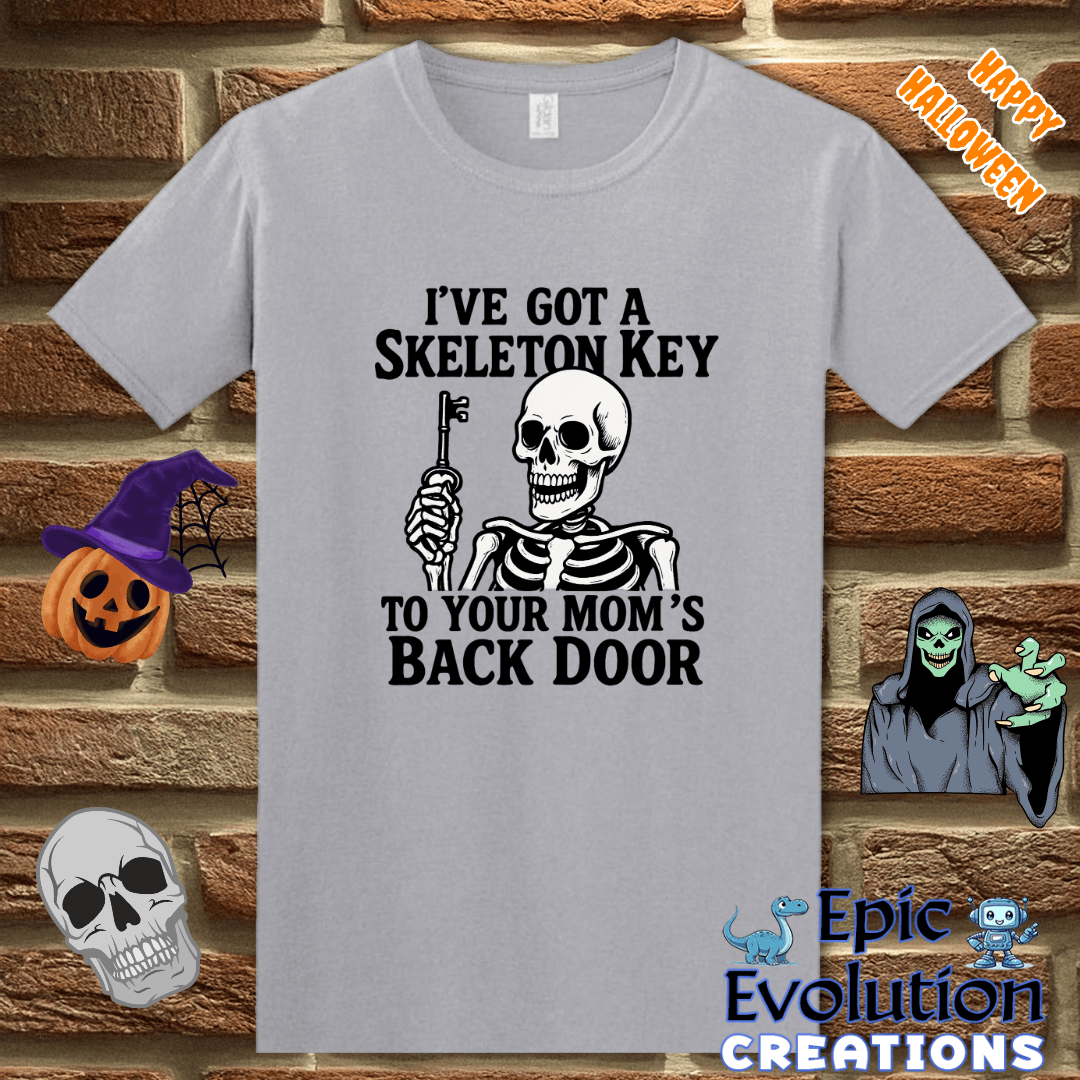 T-Shirt S / Graphite Heather Funny Halloween Skeleton T-Shirt for Men Epic Evolution Creations