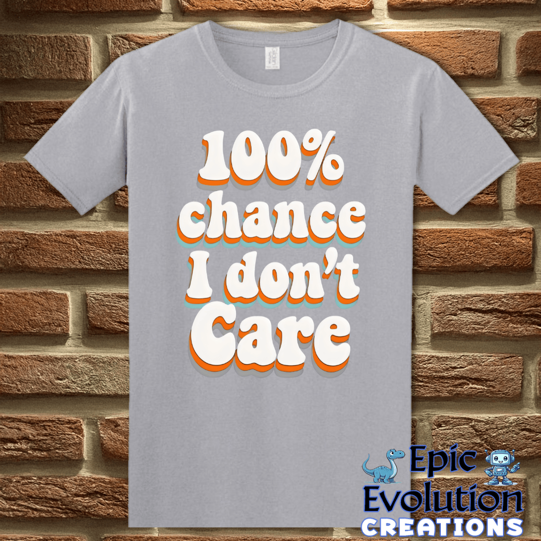 T-Shirt S / Graphite Heather Funny I Don’t Care T-Shirt Epic Evolution Creations