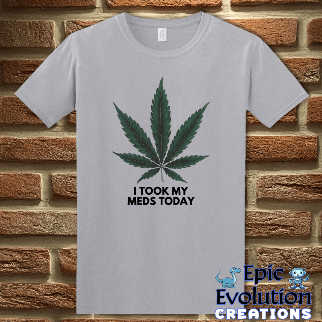 T-Shirt S / Graphite Heather Funny Marijuana Medicine T-Shirt Epic Evolution Creations
