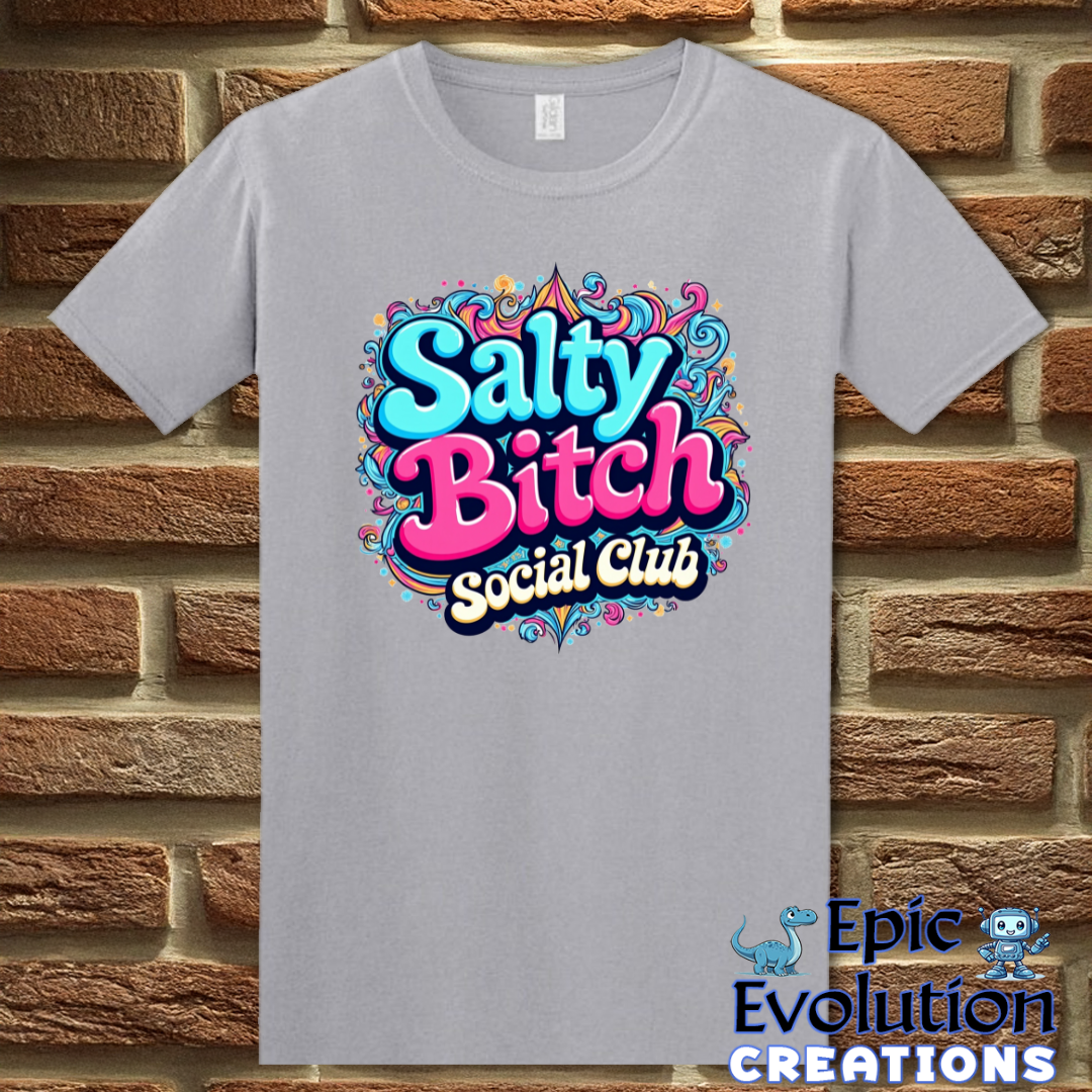 T-Shirt S / Graphite Heather Funny Salty Bitch shirt for Women Epic Evolution Creations
