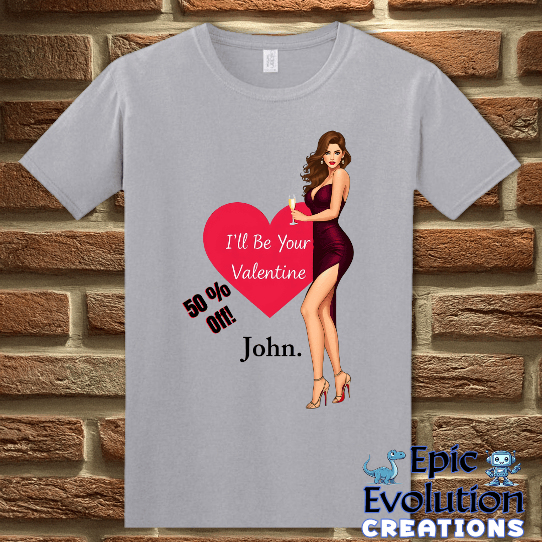 T-Shirt S / Graphite Heather Funny Valentine Shirt Epic Evolution Creations