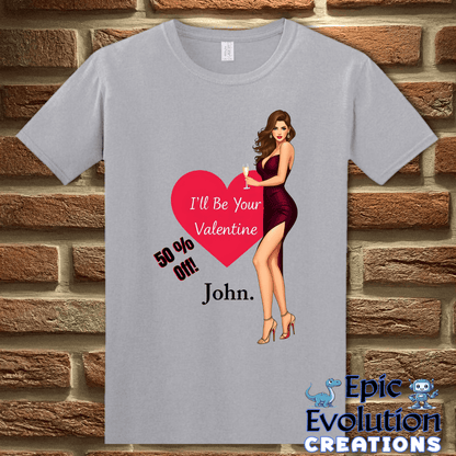 T-Shirt S / Graphite Heather Funny Valentine Shirt Epic Evolution Creations