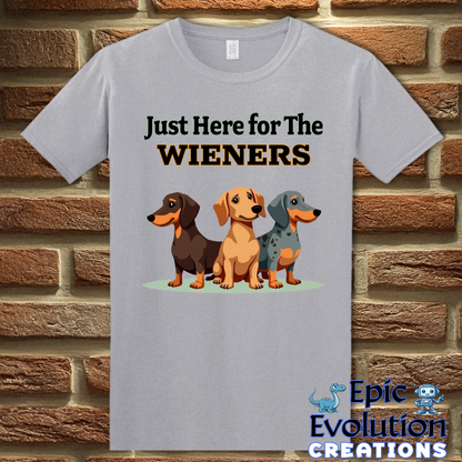 T-Shirt S / Graphite Heather Funny Wiener T Shirt Epic Evolution Creations