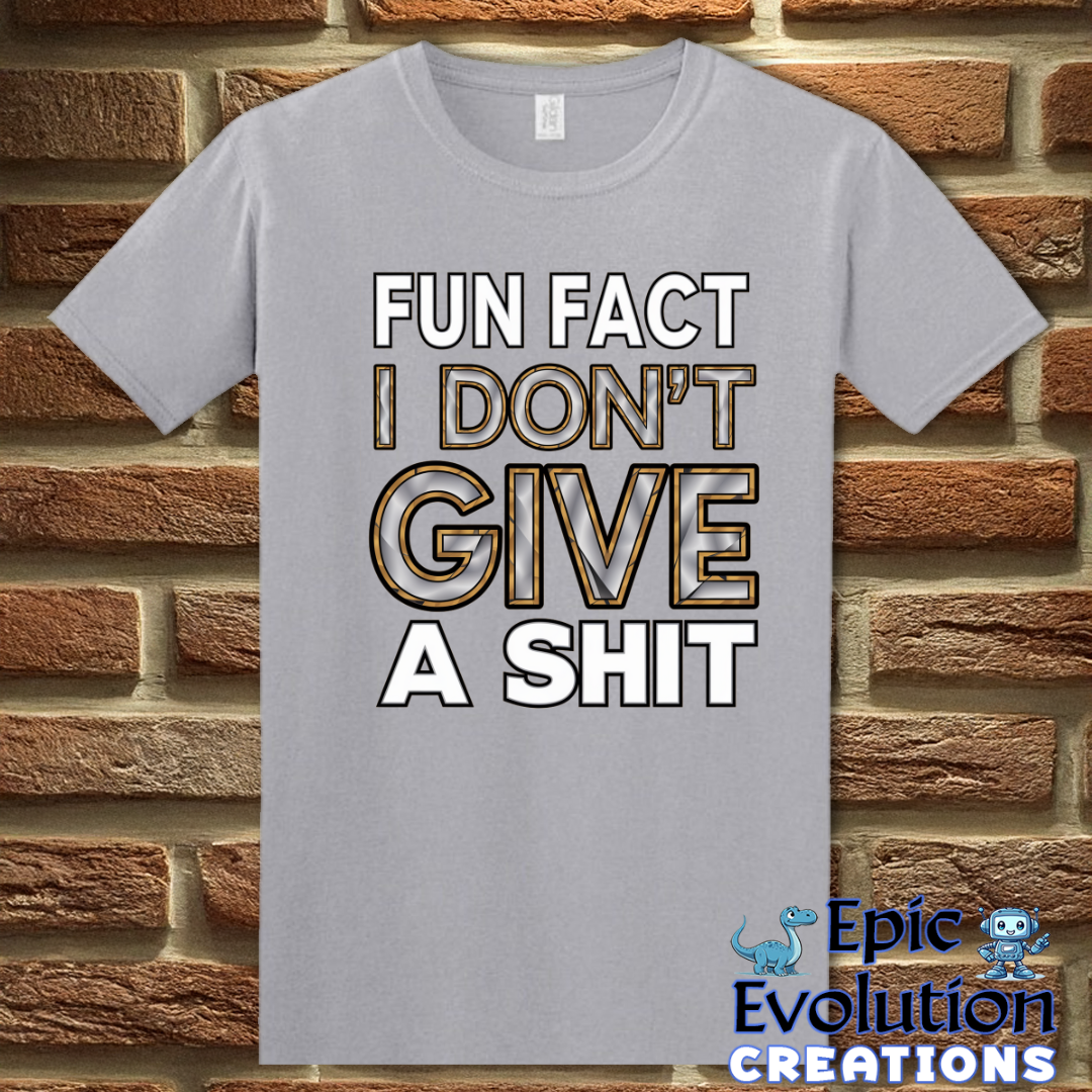 T-Shirt S / Graphite Heather I Don’t Give a Shit T Shirt Epic Evolution Creations