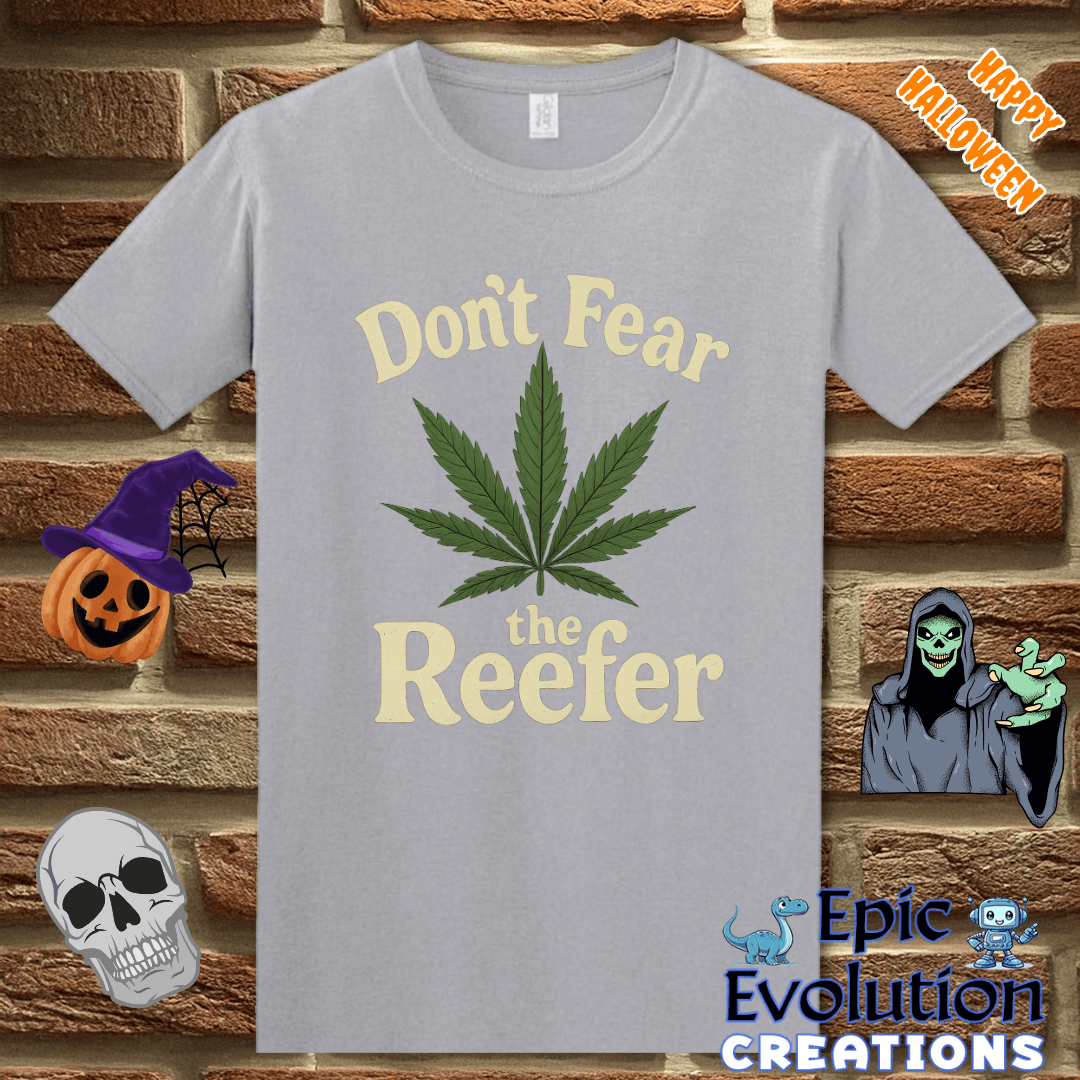 T-Shirt S / Graphite Heather 👻 Reefer Funny Halloween T-Shirt for Men and Women Epic Evolution Creations