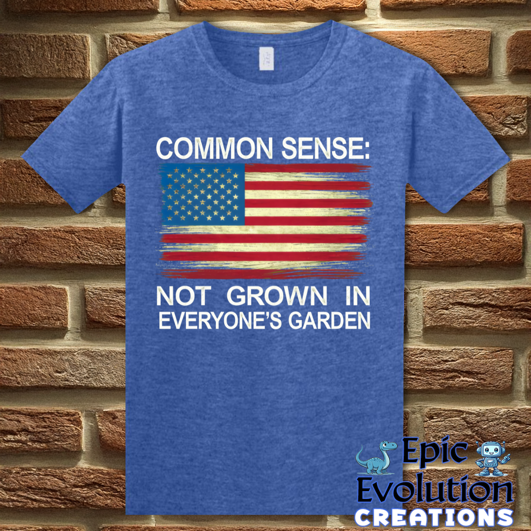 T-Shirt S / Heather Royal Common Sense Graphic T-Shirt Epic Evolution Creations