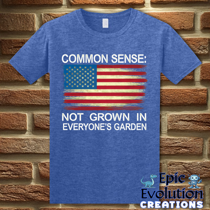 T-Shirt S / Heather Royal Common Sense Graphic T-Shirt Epic Evolution Creations