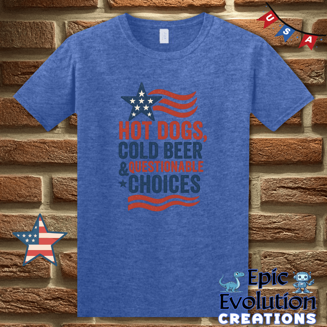 T-Shirt S / Heather Royal Funny 4th of July Shirt for Men and Women Epic Evolution Creations