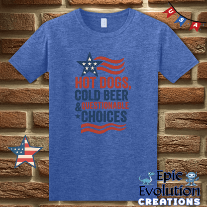 T-Shirt S / Heather Royal Funny 4th of July Shirt for Men and Women Epic Evolution Creations
