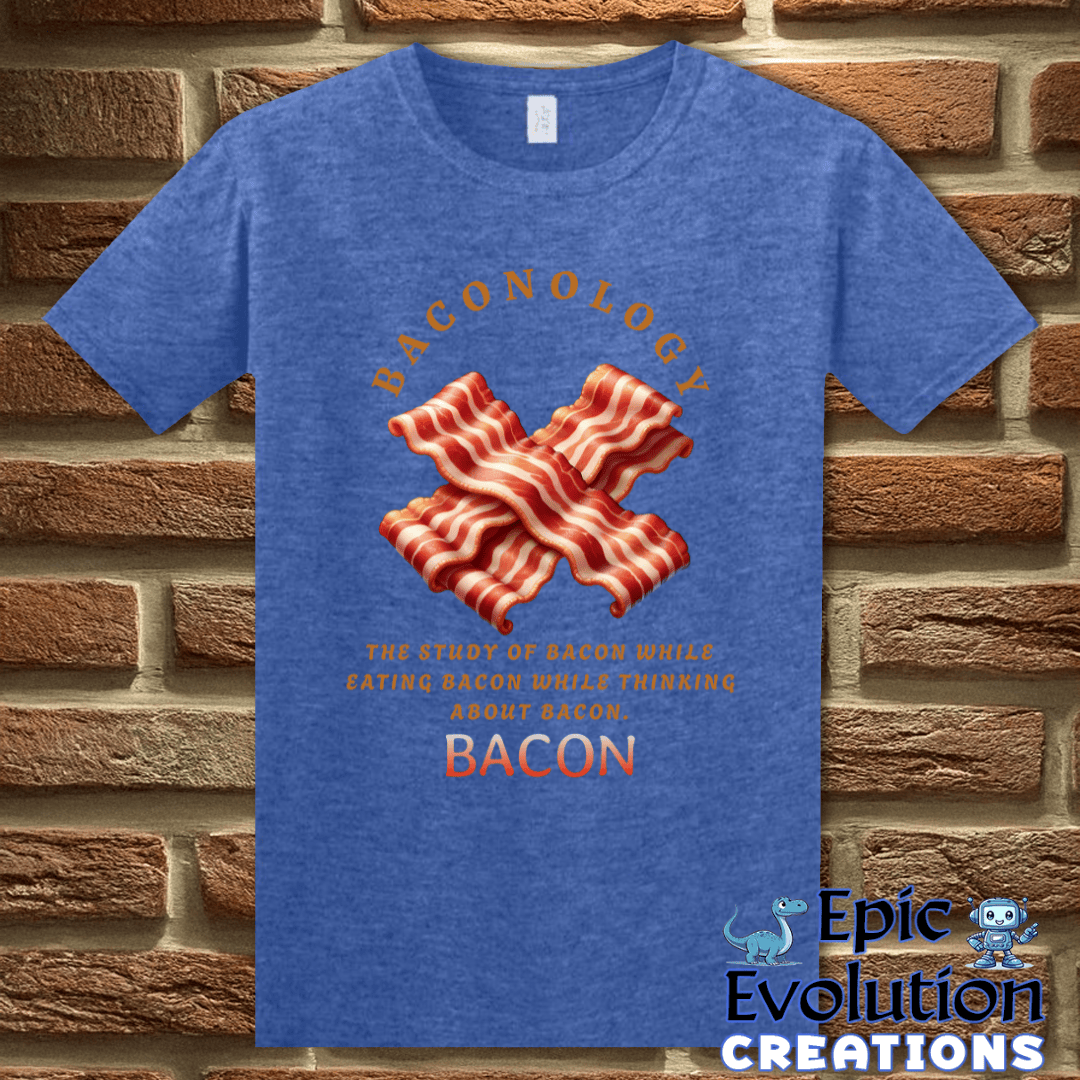 T-Shirt S / Heather Royal Funny Bacon T-Shirt Epic Evolution Creations
