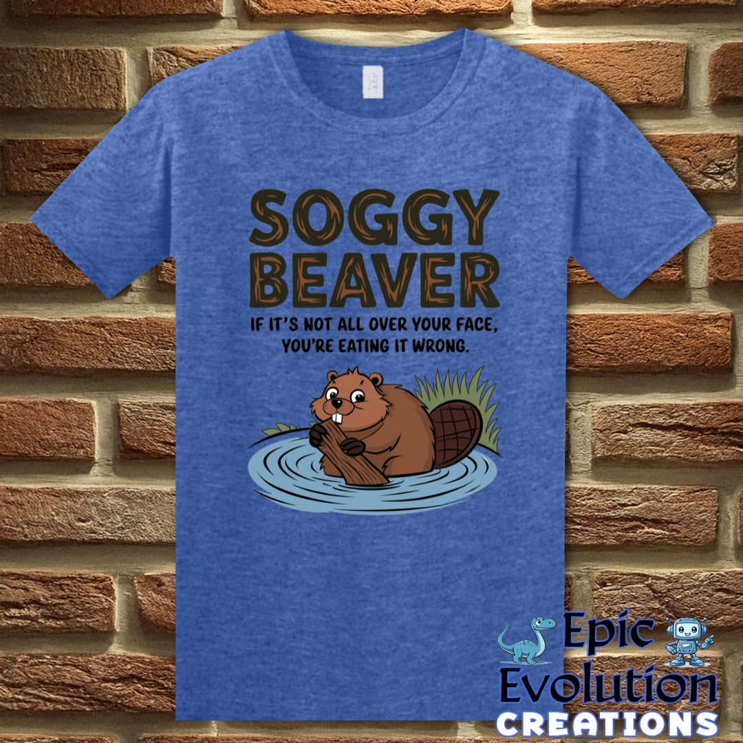 T-Shirt S / Heather Royal Funny Beaver Graphic T-Shirt Epic Evolution Creations