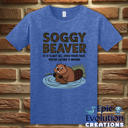 T-Shirt S / Heather Royal Funny Beaver Graphic T-Shirt Epic Evolution Creations