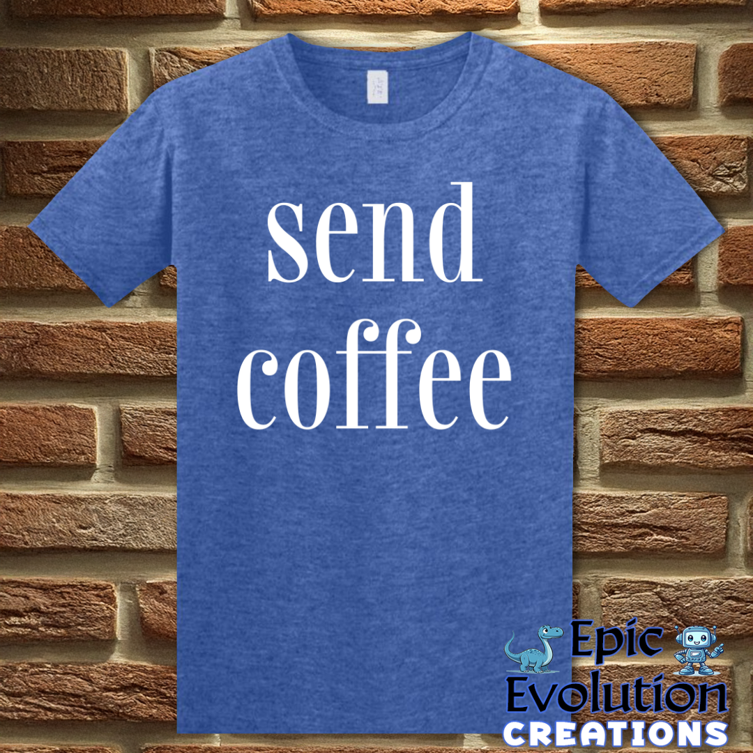 T-Shirt S / Heather Royal Funny Coffee Addict T Shirt Epic Evolution Creations