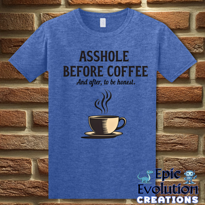 T-Shirt S / Heather Royal Funny Coffee T-Shirt Epic Evolution Creations
