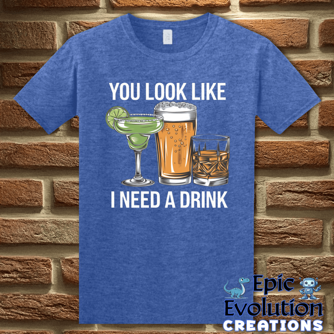 T-Shirt S / Heather Royal Funny Drinking T Shirt Epic Evolution Creations