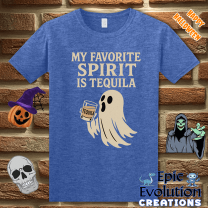 T-Shirt S / Heather Royal 🍹 Funny Halloween Ghost T-Shirt Epic Evolution Creations