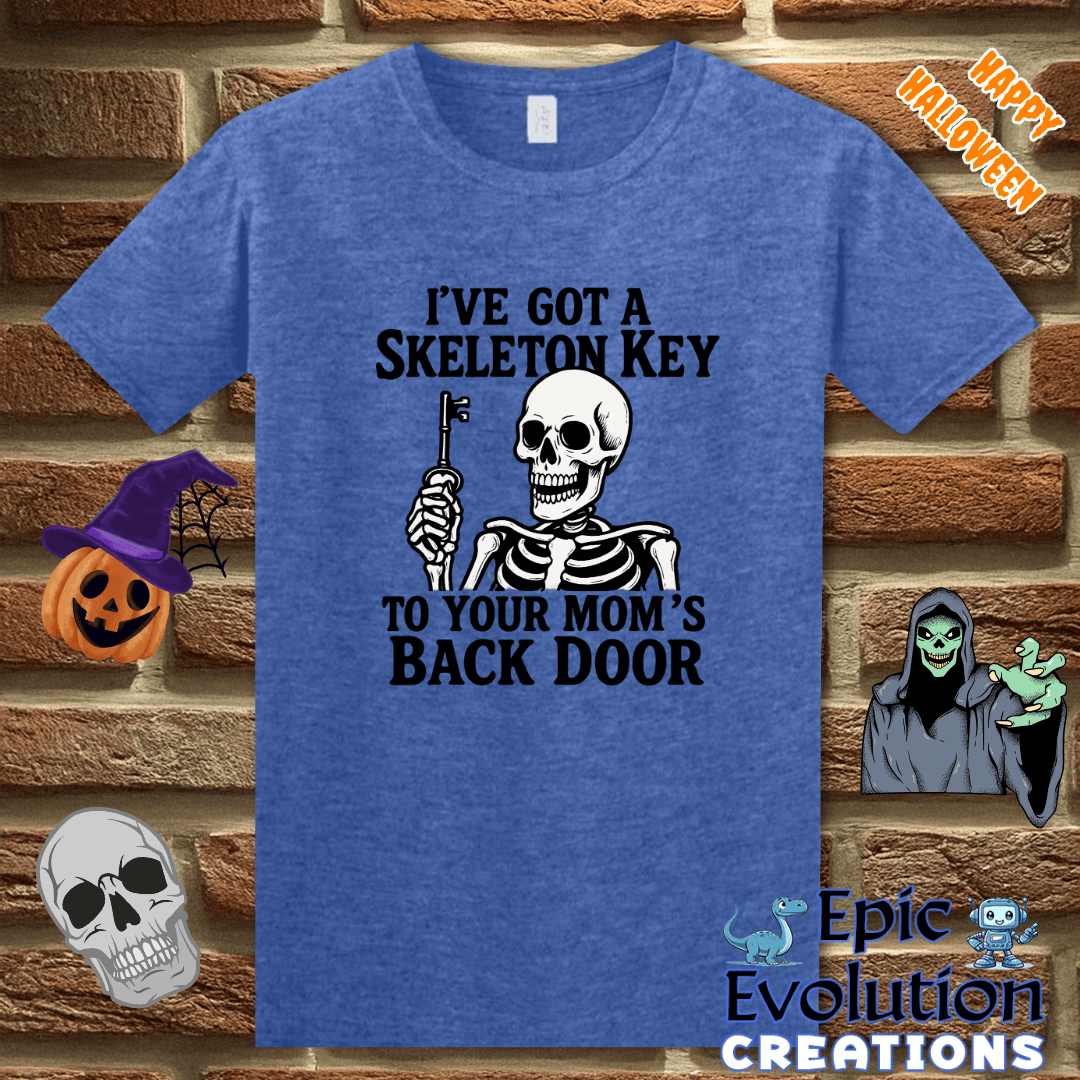 T-Shirt S / Heather Royal Funny Halloween Skeleton T-Shirt for Men Epic Evolution Creations
