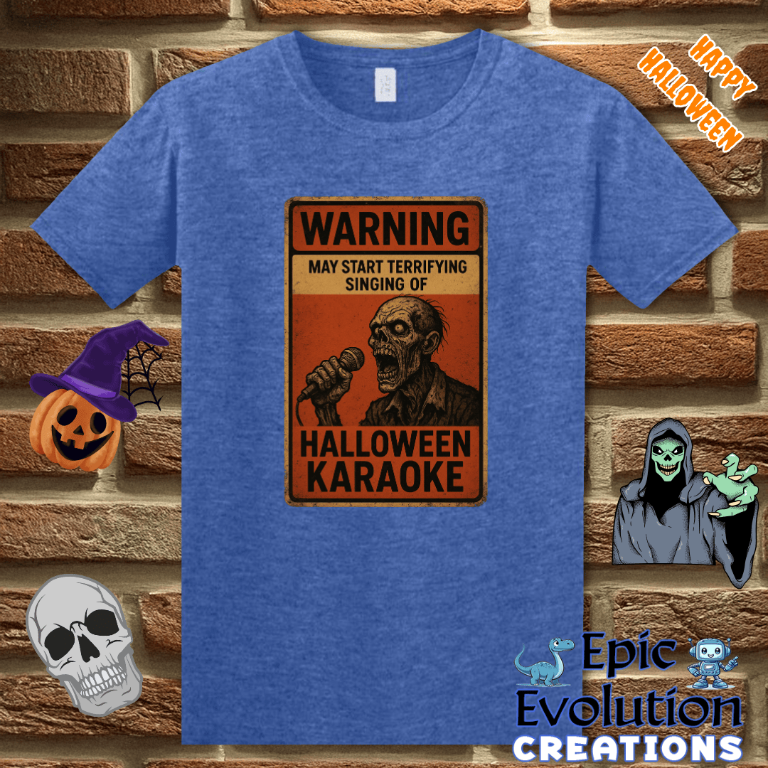 T-Shirt S / Heather Royal Funny Halloween Zombie T-Shirt Epic Evolution Creations
