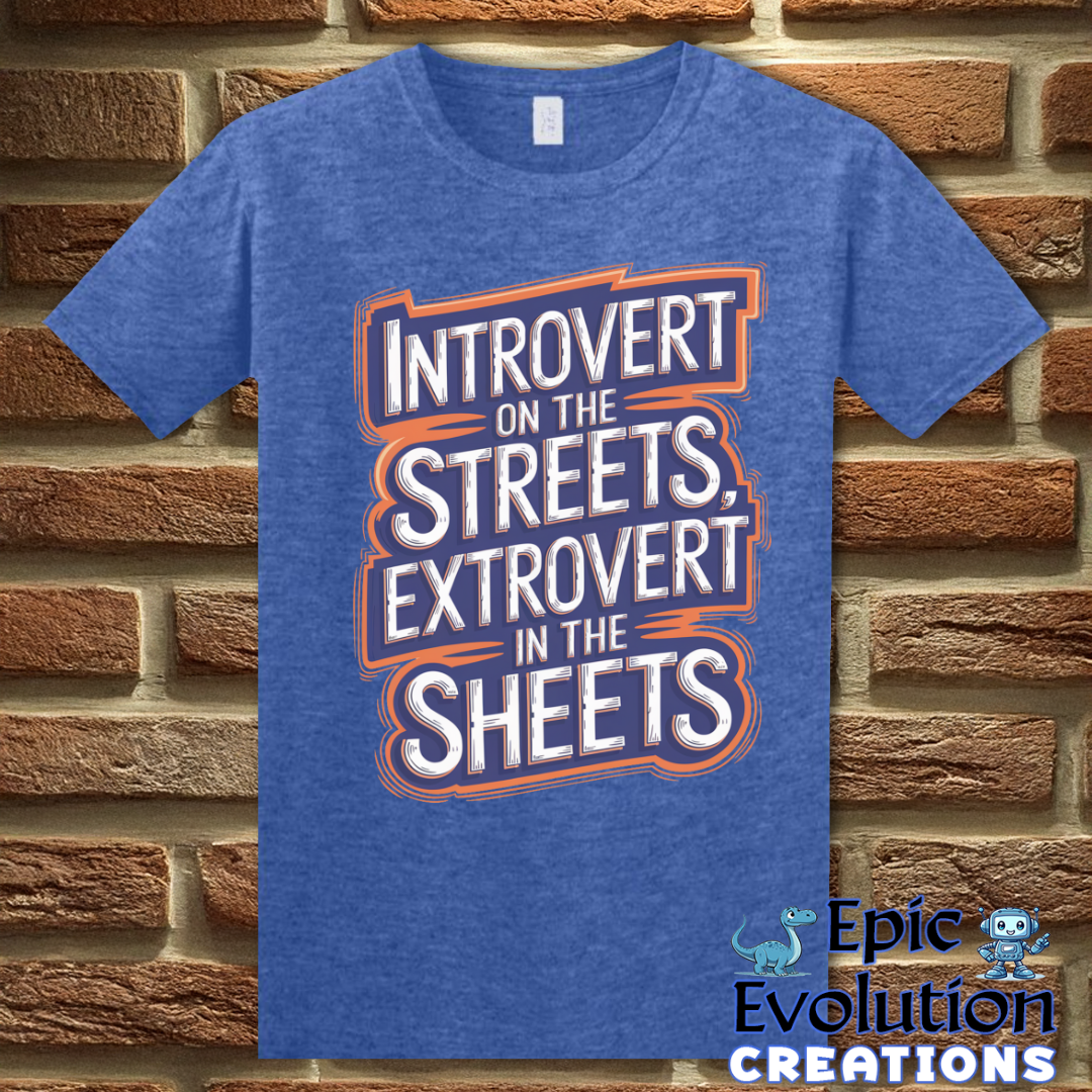 T-Shirt S / Heather Royal Funny Introvert T Shirt Epic Evolution Creations