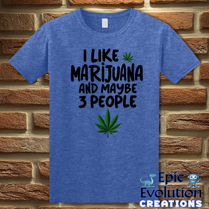 T-Shirt S / Heather Royal Funny Marijuana Lover Shirt for Cannabis Lovers Epic Evolution Creations