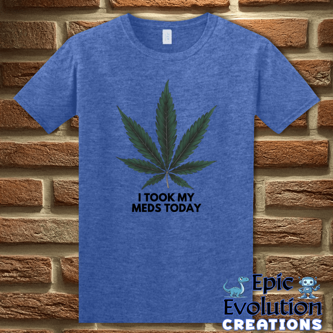 T-Shirt S / Heather Royal Funny Marijuana Medicine T-Shirt Epic Evolution Creations
