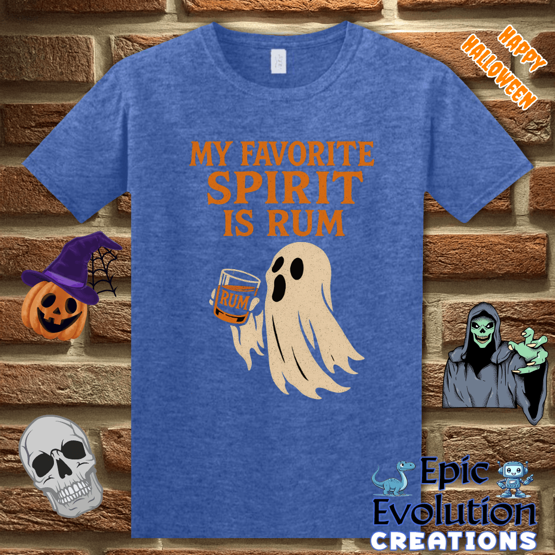 T-Shirt S / Heather Royal Funny Rum Spirit Halloween T-Shirt for Women and Men Epic Evolution Creations