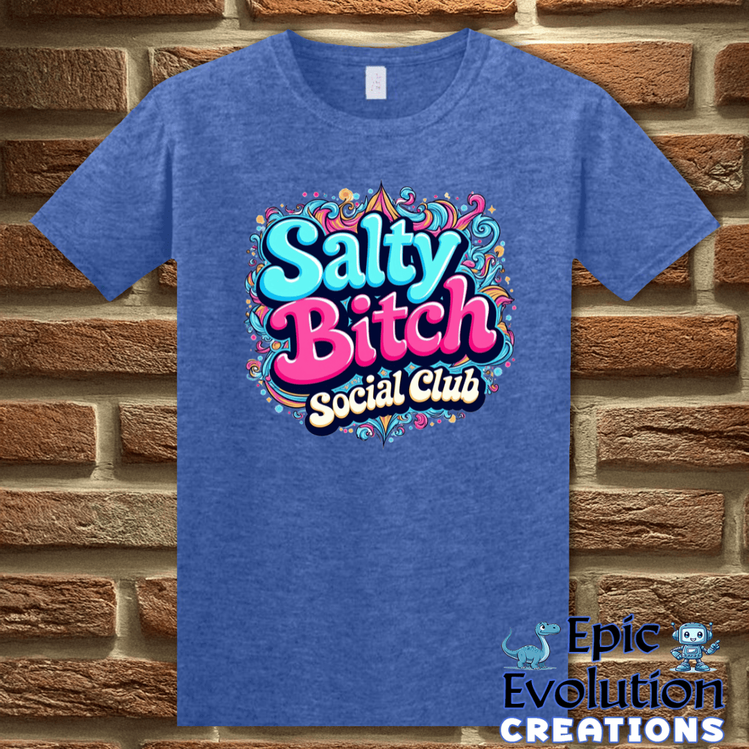 T-Shirt S / Heather Royal Funny Salty Bitch shirt for Women Epic Evolution Creations