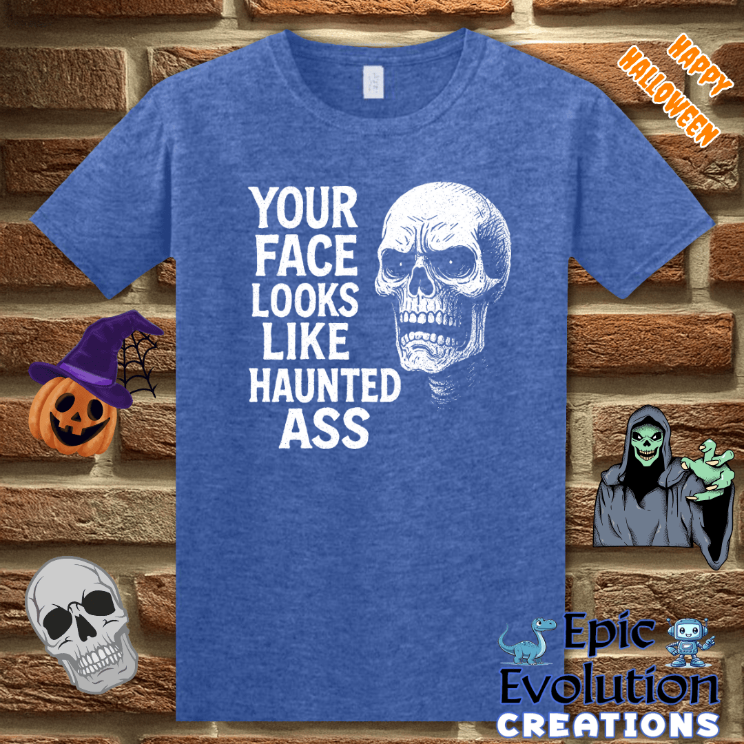 T-Shirt S / Heather Royal Funny Skeleton Halloween T-Shirt for Women or Men Epic Evolution Creations