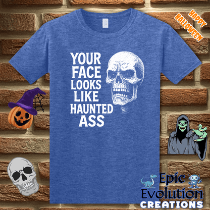 T-Shirt S / Heather Royal Funny Skeleton Halloween T-Shirt for Women or Men Epic Evolution Creations