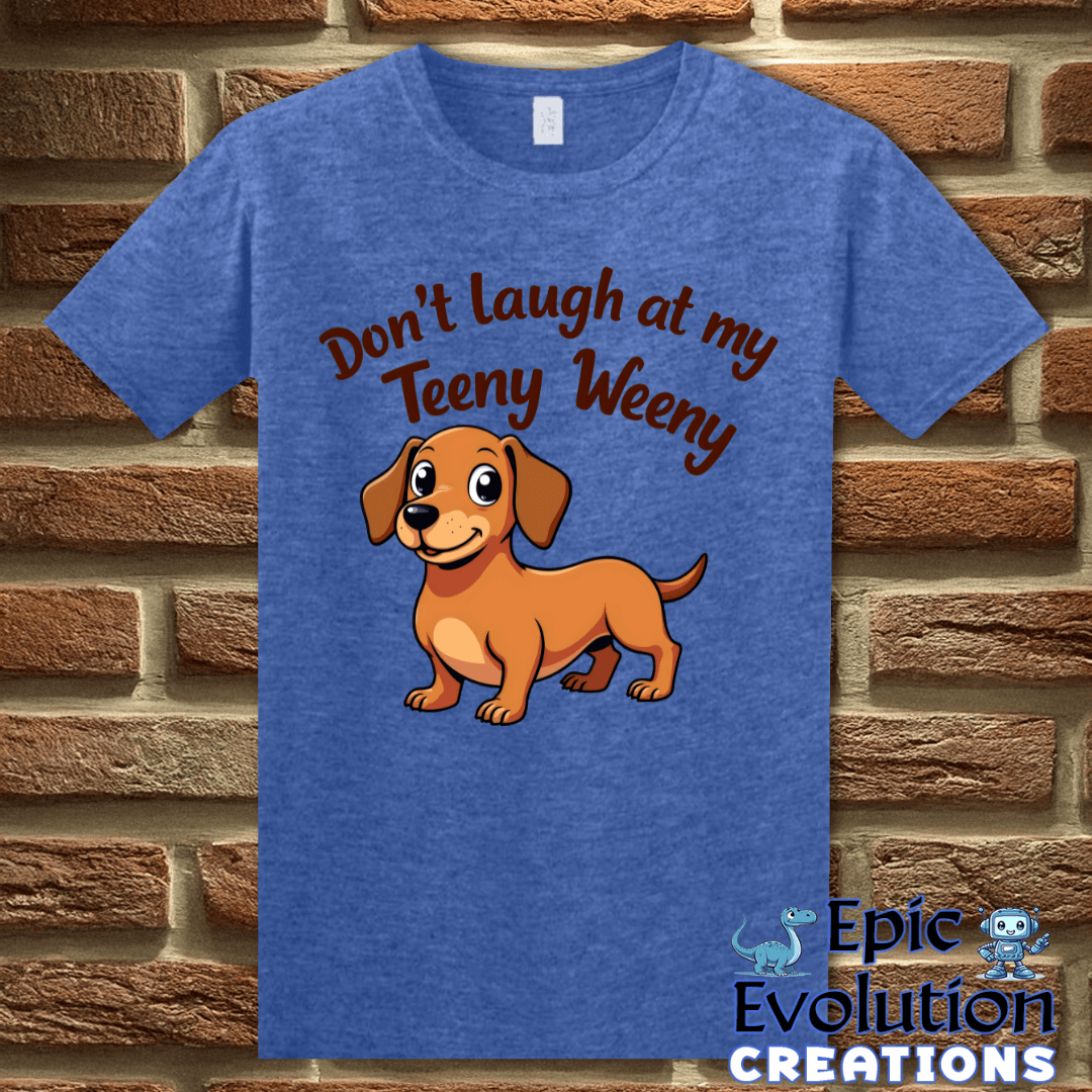 T-Shirt S / Heather Royal Funny Wiener Dog T Shirt Epic Evolution Creations