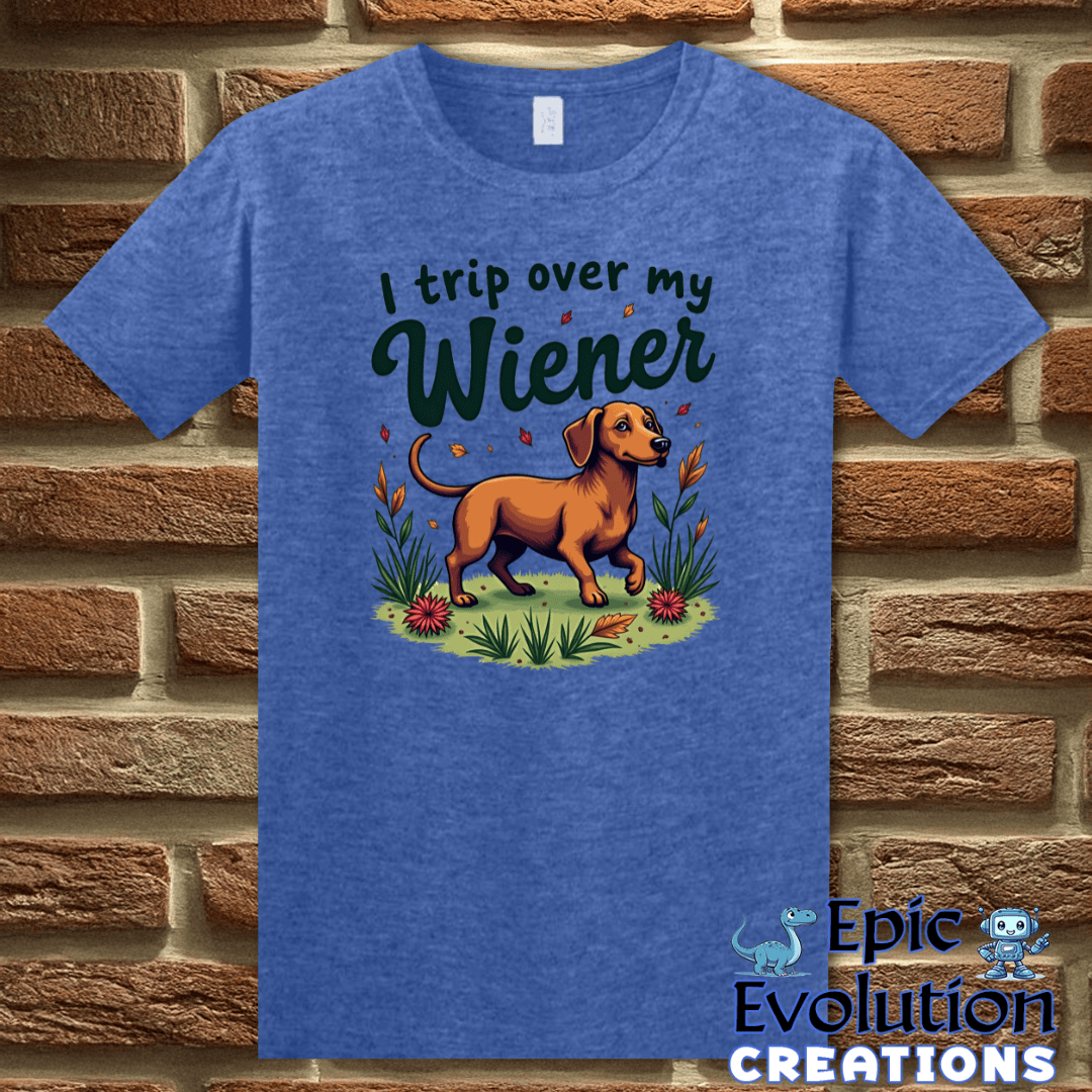 T-Shirt S / Heather Royal Funny Wiener Graphic T-Shirt Epic Evolution Creations